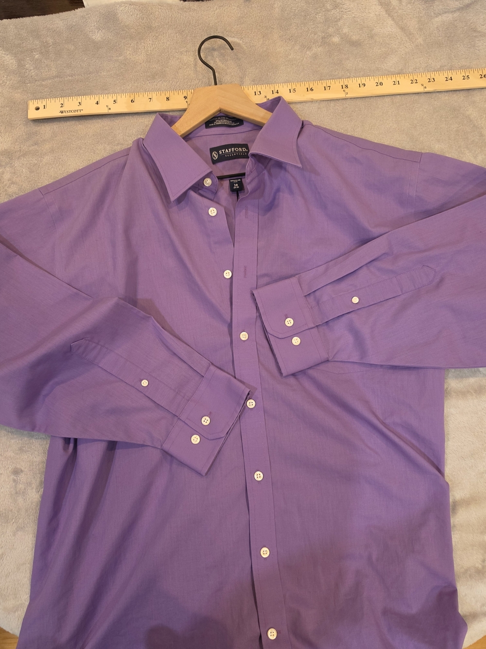 Stafford Lavender Button-Down Dress Shirt